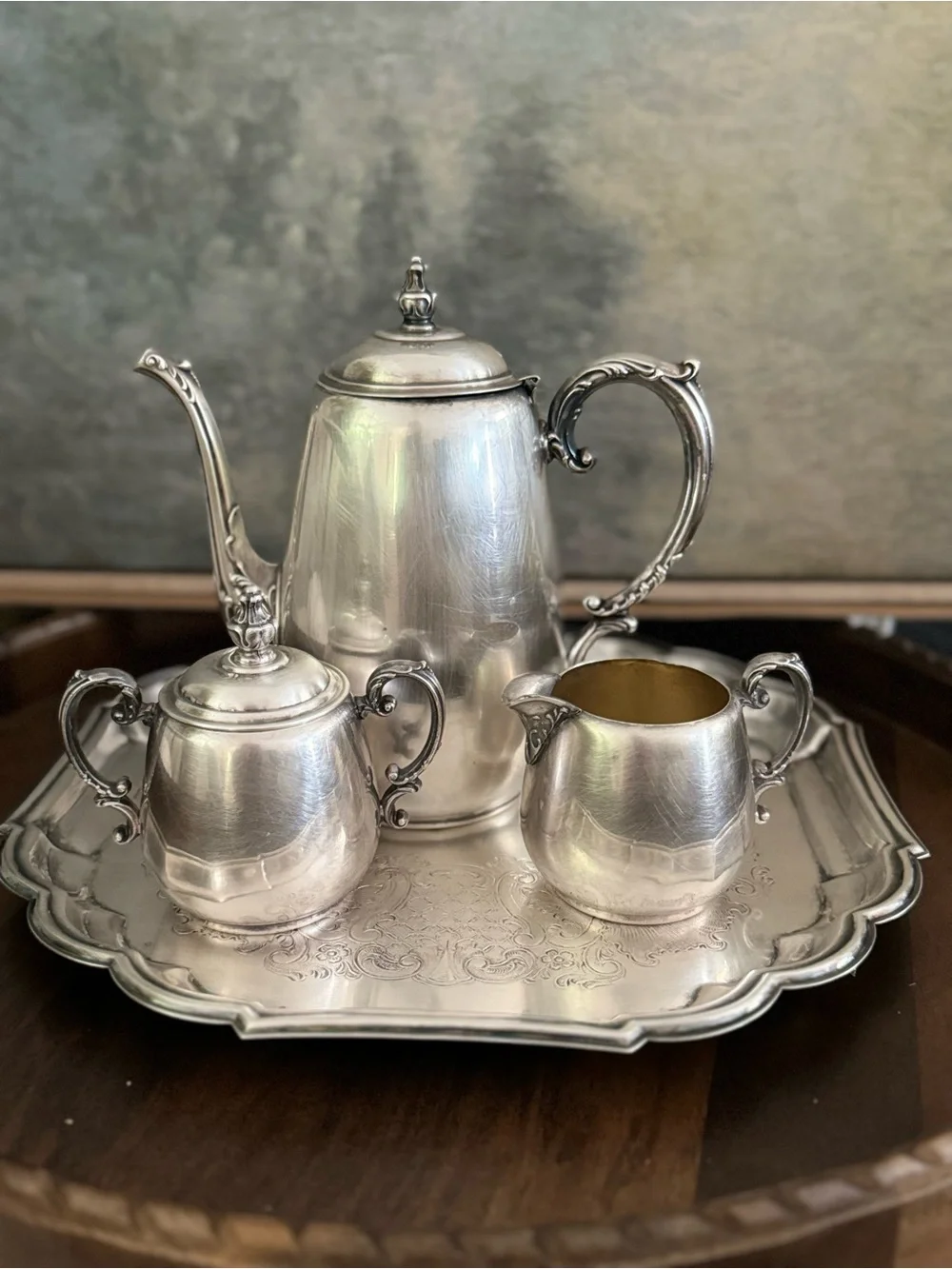 WM Rogers Silver Plate Silverplated 3ps Tea  / Coffee Set